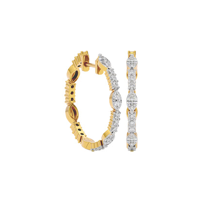 Diamond Halo Spark Diamond Earring 18 KT / Yellow Gold