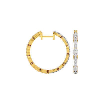 Diamond Halo Spark Diamond Earring 18 KT / Yellow Gold