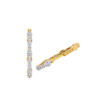 Diamond Halo Spark Diamond Earring 18 KT / Yellow Gold