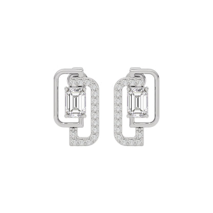 Golden Dewdrop Diamond Earring 18 KT / White Gold