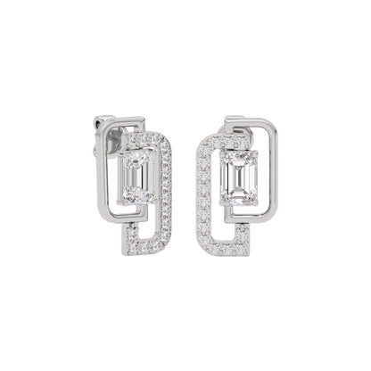 Golden Dewdrop Diamond Earring 18 KT / White Gold