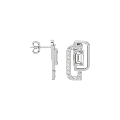 Golden Dewdrop Diamond Earring 18 KT / White Gold