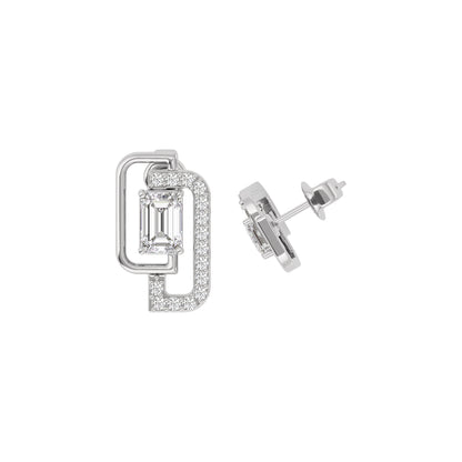 Golden Dewdrop Diamond Earring 18 KT / White Gold