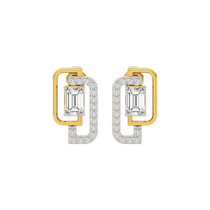 Golden Dewdrop Diamond Earring 18 KT / Yellow Gold