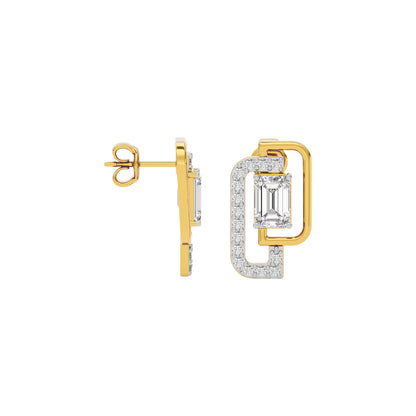 Golden Dewdrop Diamond Earring 18 KT / Yellow Gold