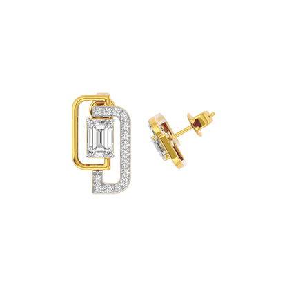Golden Dewdrop Diamond Earring 18 KT / Yellow Gold