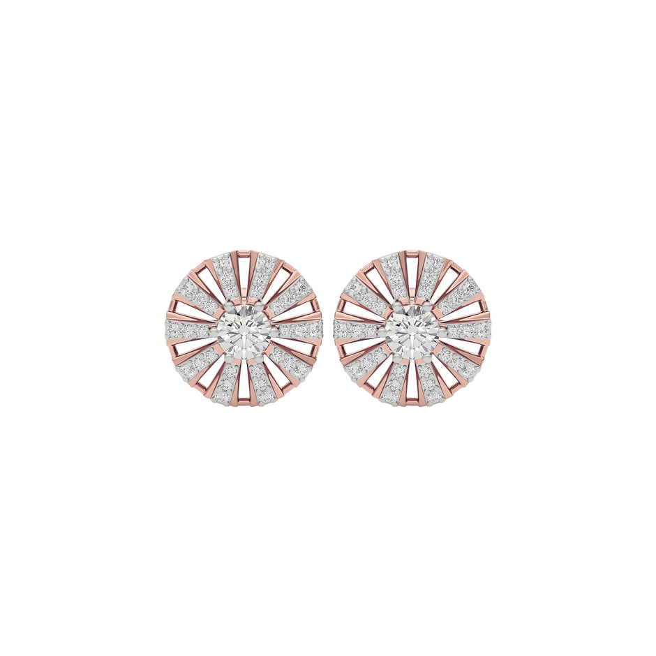 Lustrous Charm Diamond Earring 18 KT / Rose Gold