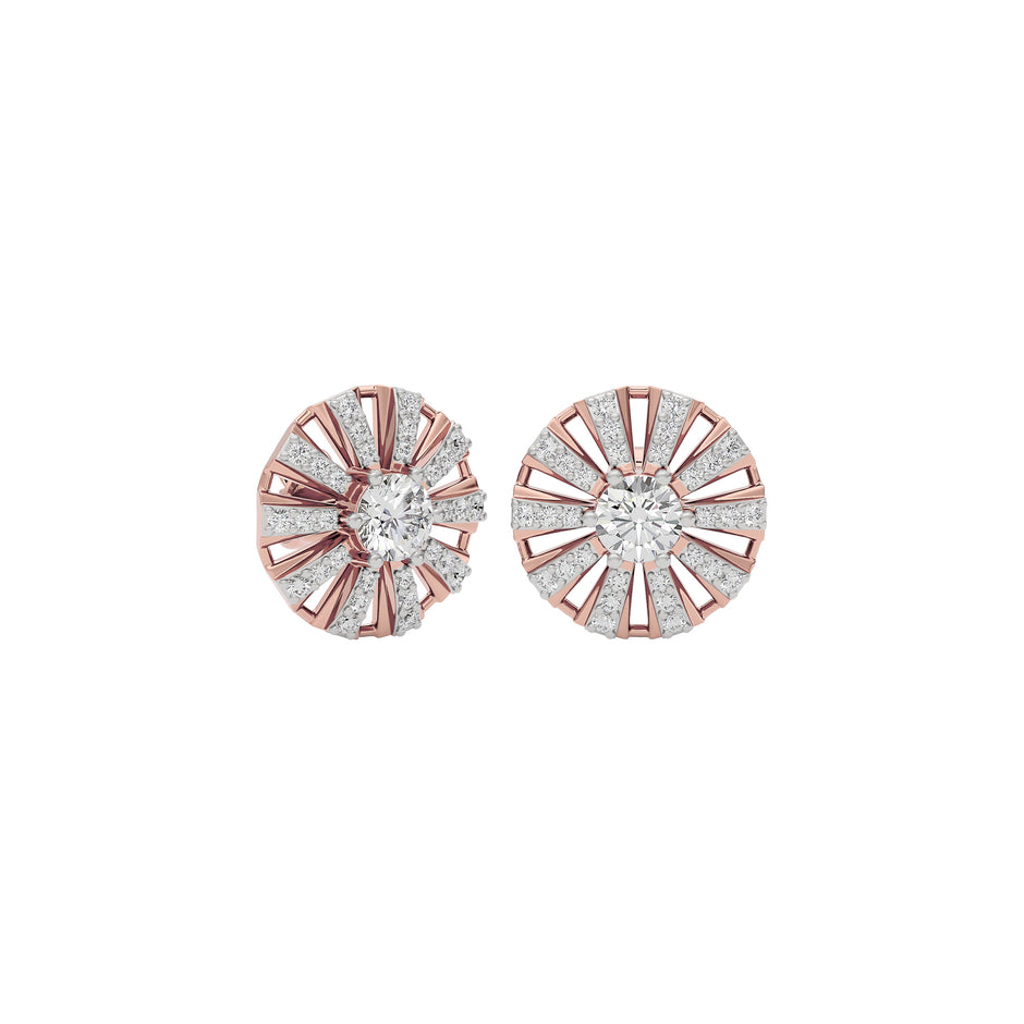 Lustrous Charm Diamond Earring 18 KT / Rose Gold