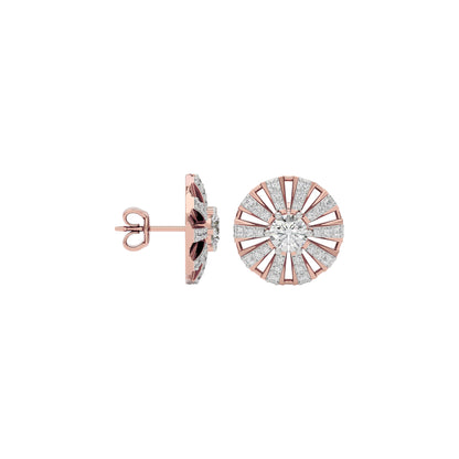 Lustrous Charm Diamond Earring 18 KT / Rose Gold