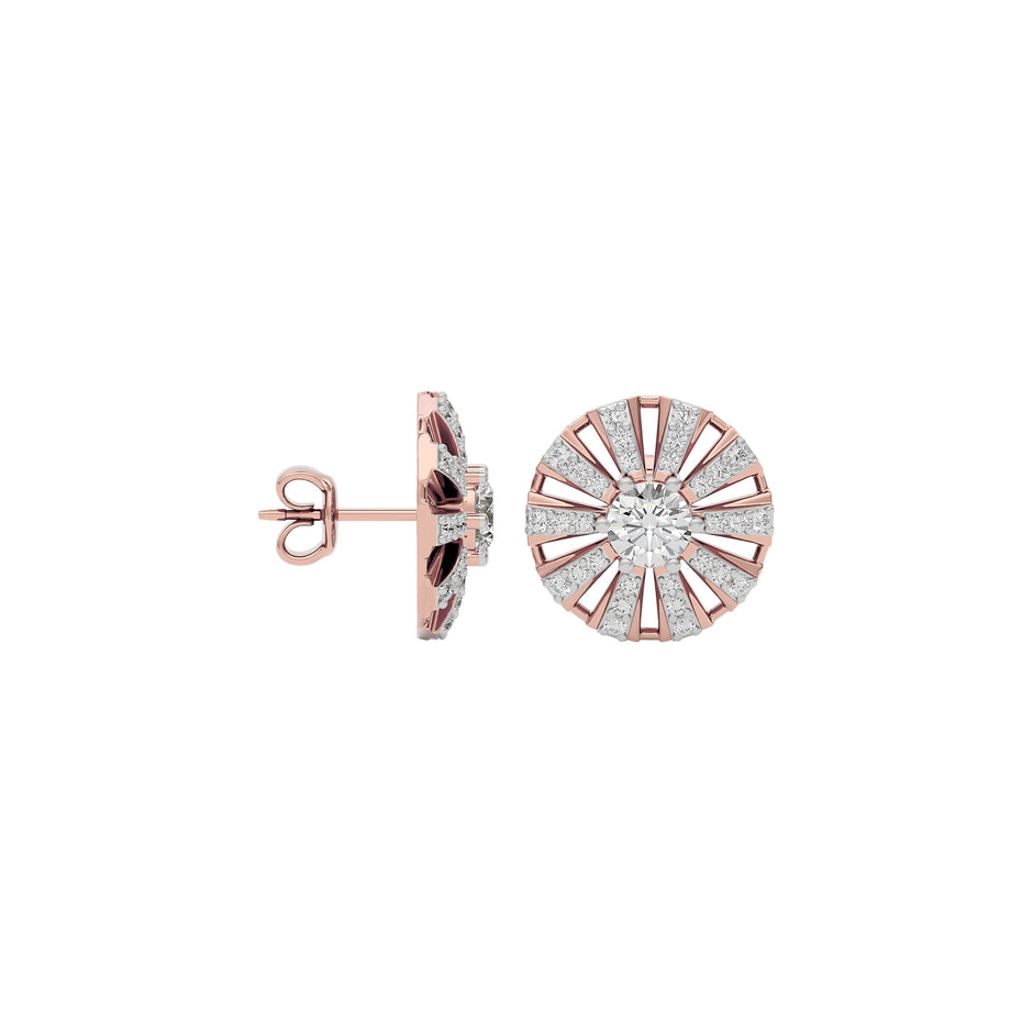 Lustrous Charm Diamond Earring 18 KT / Rose Gold