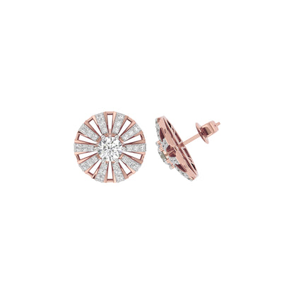 Lustrous Charm Diamond Earring 18 KT / Rose Gold