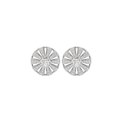 Lustrous Charm Diamond Earring 18 KT / White Gold