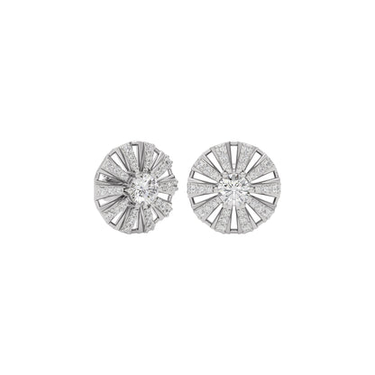 Lustrous Charm Diamond Earring 18 KT / White Gold