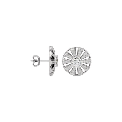 Lustrous Charm Diamond Earring 18 KT / White Gold
