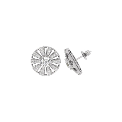 Lustrous Charm Diamond Earring 18 KT / White Gold