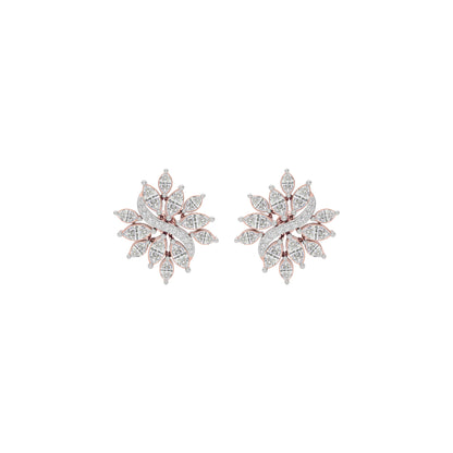 Glimmering Lace Diamond Earring 18 KT / Rose Gold