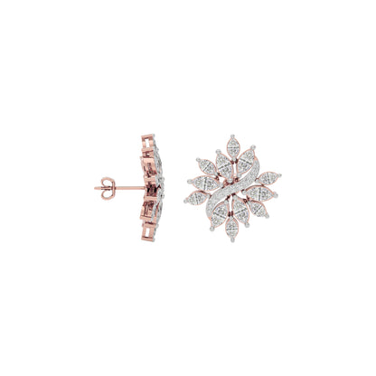 Glimmering Lace Diamond Earring 18 KT / Rose Gold