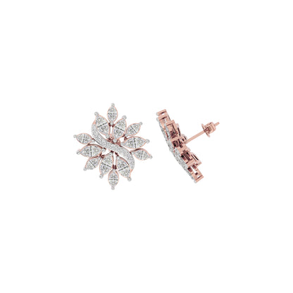 Glimmering Lace Diamond Earring 18 KT / Rose Gold