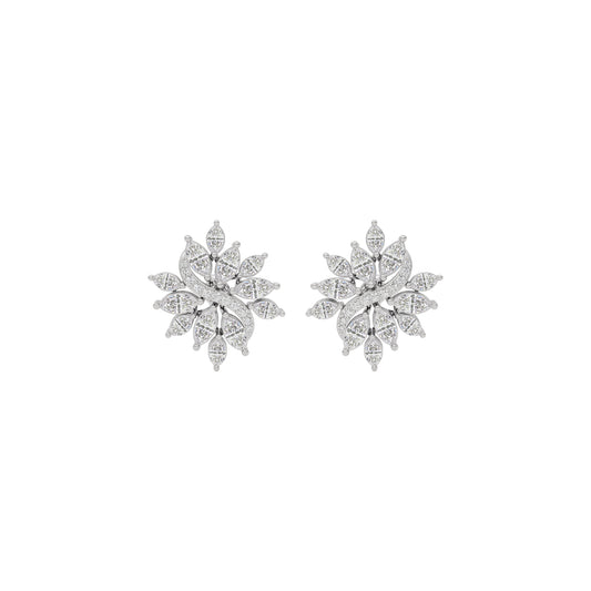 Glimmering Lace Diamond Earring 18 KT / White Gold