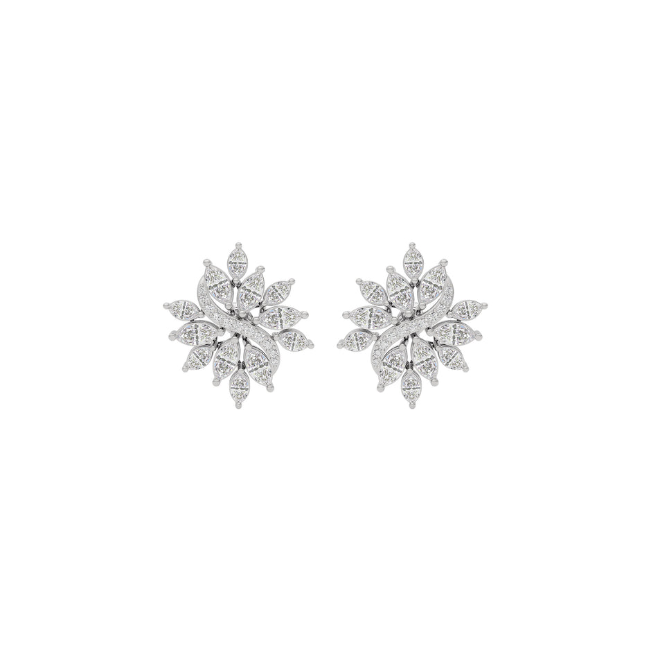 Glimmering Lace Diamond Earring 18 KT / White Gold
