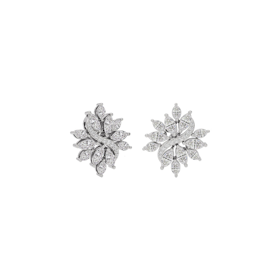 Glimmering Lace Diamond Earring 18 KT / White Gold