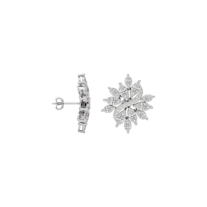 Glimmering Lace Diamond Earring 18 KT / White Gold