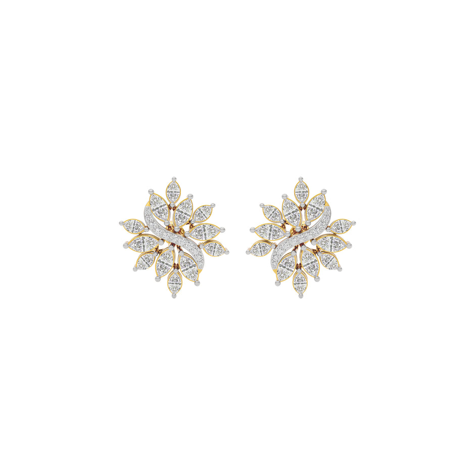 Glimmering Lace Diamond Earring 18 KT / Yellow Gold