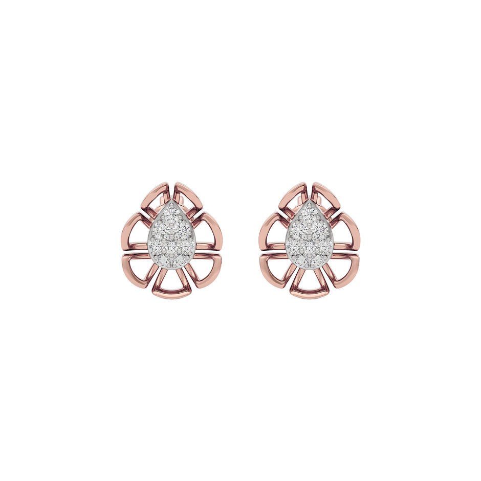 Dazzling Pearl Diamond Earring 18 KT / Rose Gold