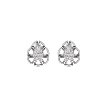 Dazzling Pearl Diamond Earring 18 KT / White Gold