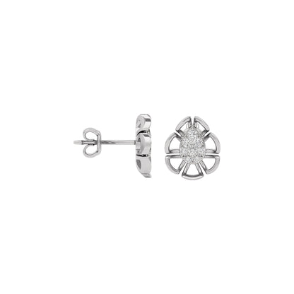 Dazzling Pearl Diamond Earring 18 KT / White Gold