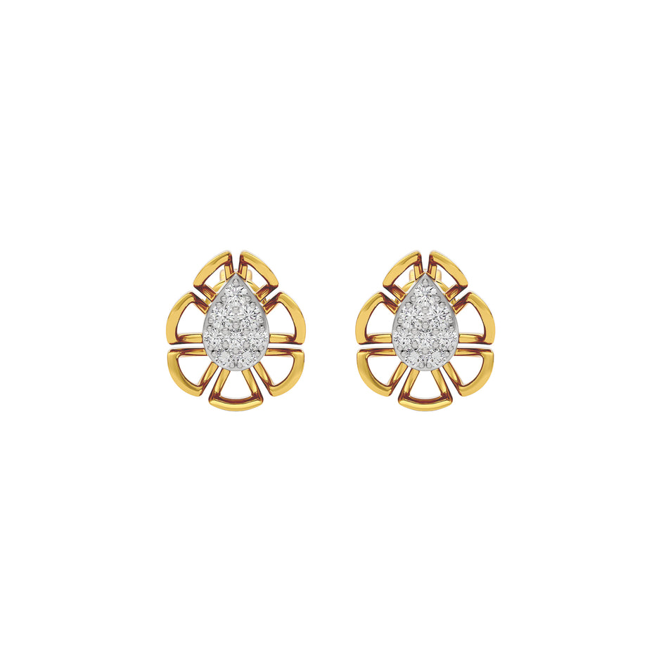 Dazzling Pearl Diamond Earring 18 KT / Yellow Gold