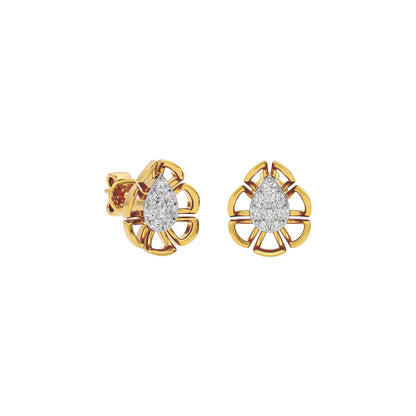 Dazzling Pearl Diamond Earring 18 KT / Yellow Gold