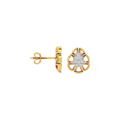 Dazzling Pearl Diamond Earring 18 KT / Yellow Gold