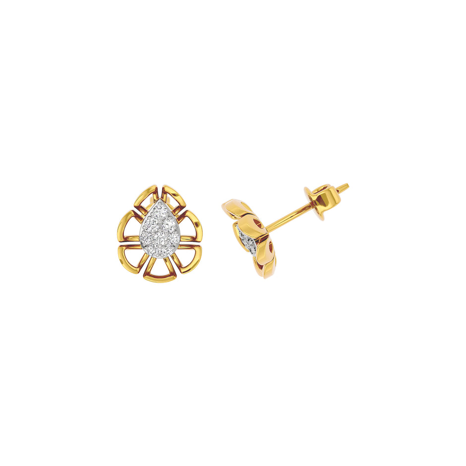 Dazzling Pearl Diamond Earring 18 KT / Yellow Gold