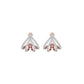 Arrow Edge Diamond Bali Earrings