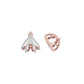 Arrow Edge Diamond Bali Earrings