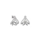 Arrow Edge Diamond Bali Earrings
