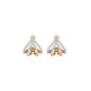Arrow Edge Diamond Bali Earrings