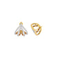 Arrow Edge Diamond Bali Earrings