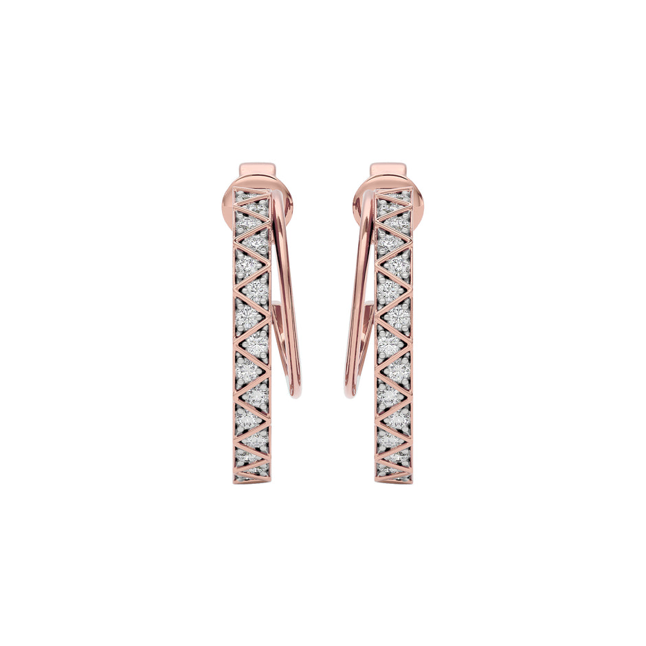 Radiant Allure Diamond Earring 18 KT / Rose Gold