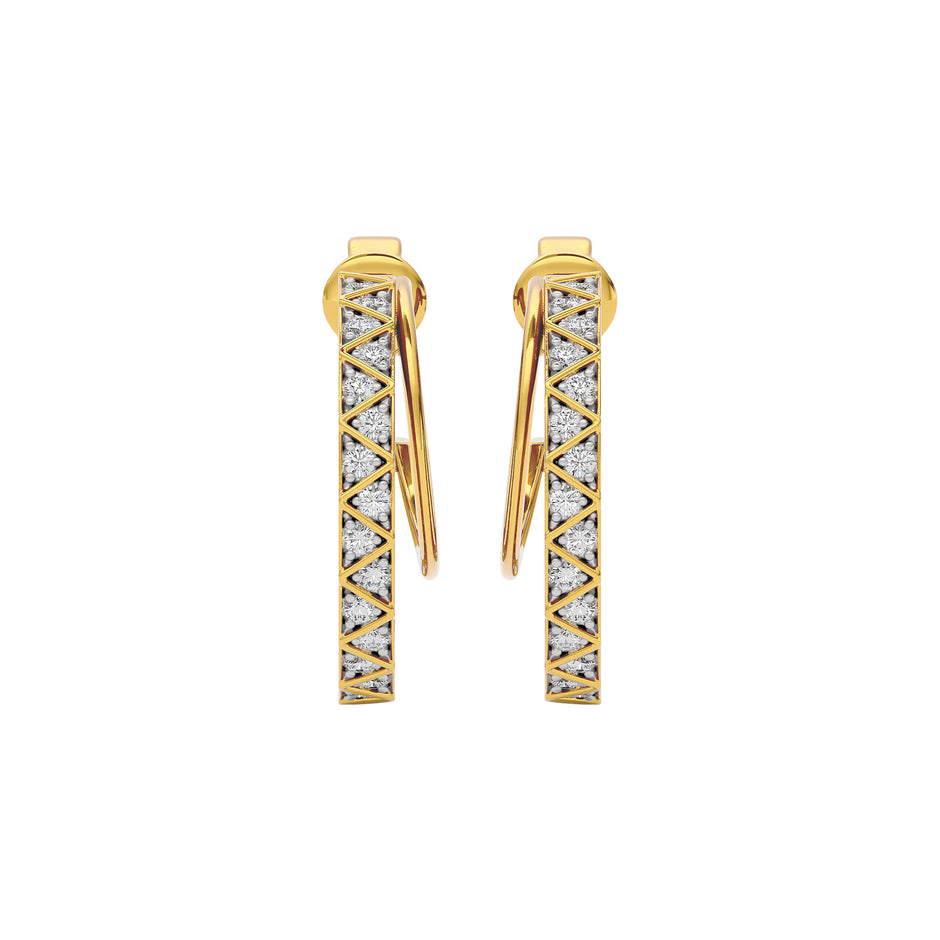 Radiant Allure Diamond Earring 18 KT / Yellow Gold