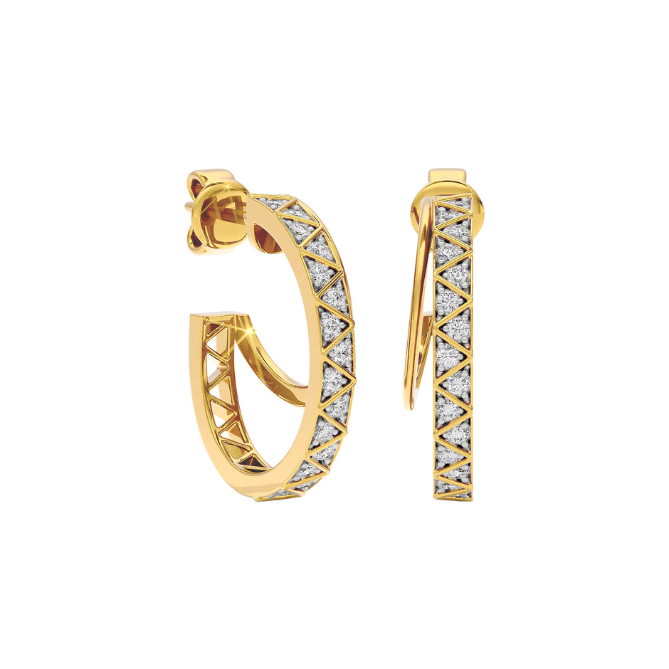 Radiant Allure Diamond Earring 18 KT / Yellow Gold