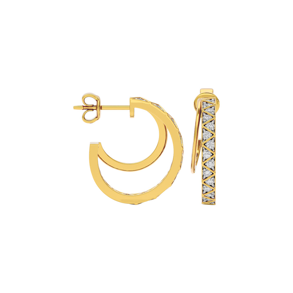 Radiant Allure Diamond Earring 18 KT / Yellow Gold
