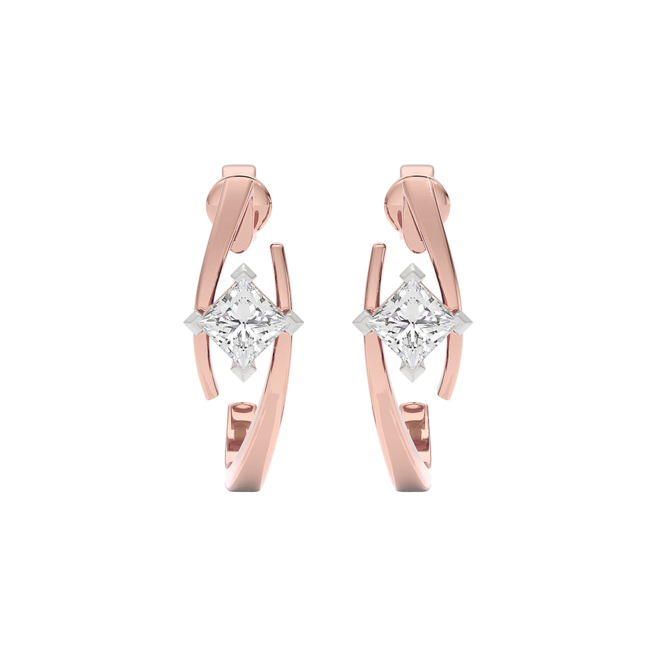Diamond River Earring 18 KT / Rose Gold