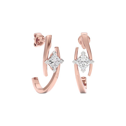 Diamond River Earring 18 KT / Rose Gold