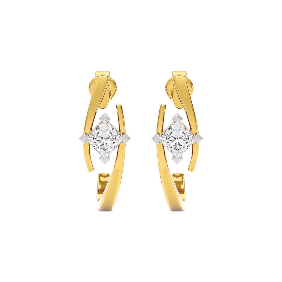 Diamond River Earring 18 KT / Yellow Gold