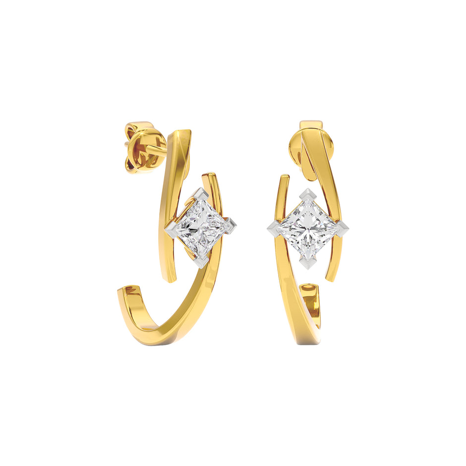 Diamond River Earring 18 KT / Yellow Gold
