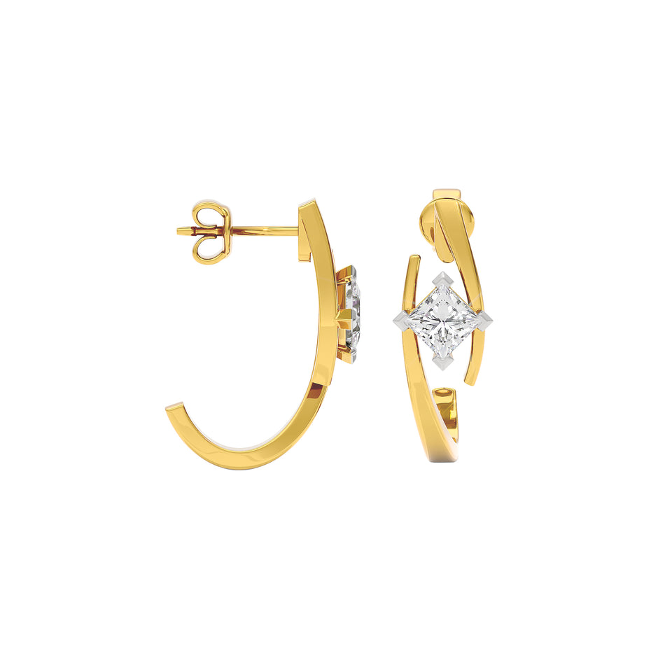 Diamond River Earring 18 KT / Yellow Gold