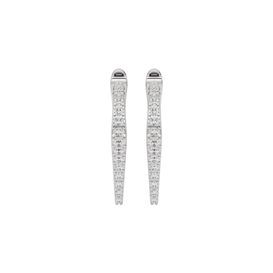 Midnight Dew Diamond Earring 18 KT / White Gold