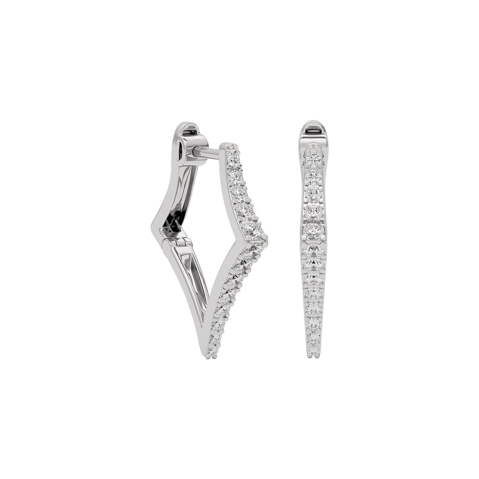 Midnight Dew Diamond Earring 18 KT / White Gold